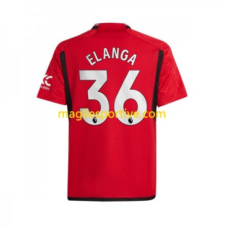 Completo Calcio Manchester United Anthony Elanga 36 Divisa Prima 2023-2024